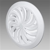 DEN BRAVEN Mřížka větrací kruhová se síťovinou - uzavíratelná prům. 110 bílá VE1151